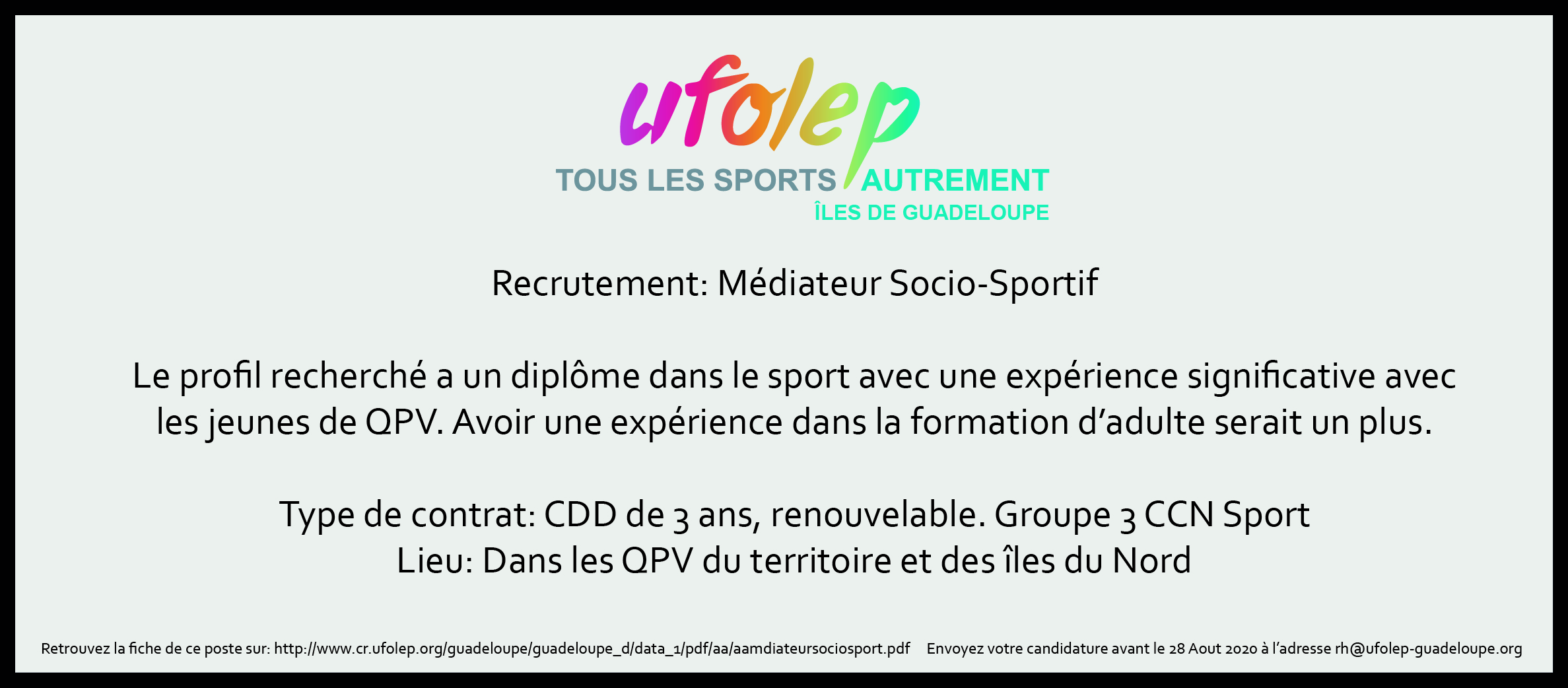 Ufolep Guadeloupe Offres D Emploi