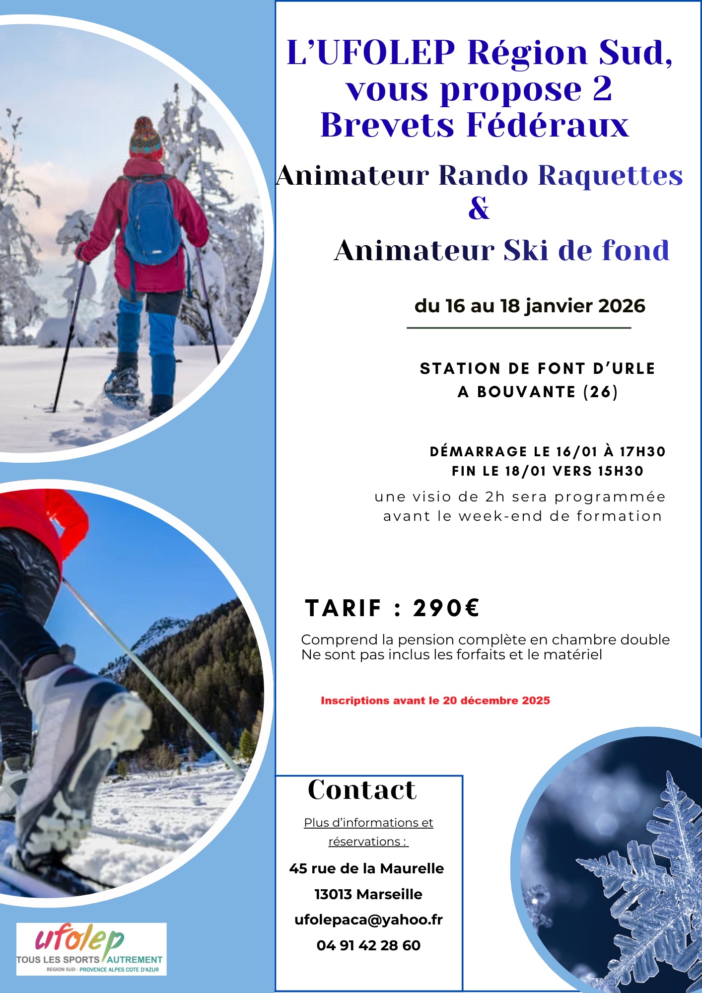 ski de fond et raquettes-BFA-ufolep-region-sud