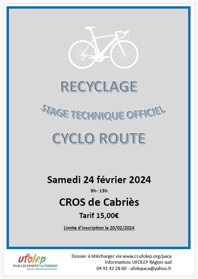 recyclage cyclosport-ufolep-region-sud