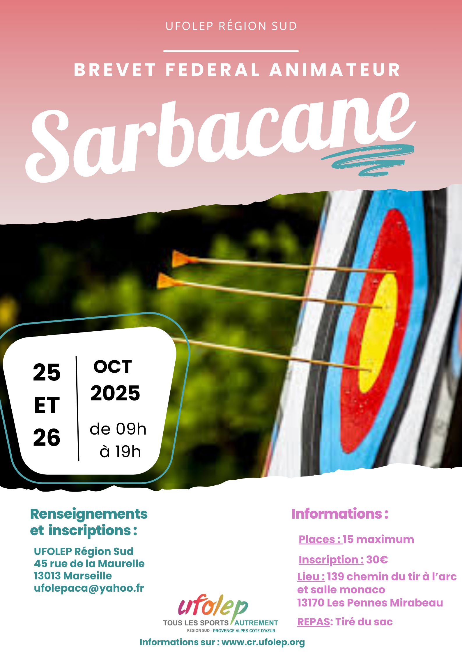 bf SARBACANE UFOLEP REGION SUD PACA